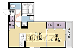 GRAMM西衣手町 1LDKの間取図画像