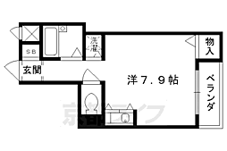 ファーストコート七条烏丸 ワンルームの間取図画像