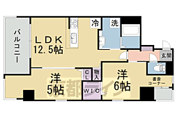 テラス天の川 2LDKの間取図画像