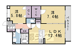 ハープアベニュー長岡京 2階