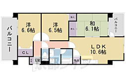 ミューズコート 3LDKの間取図画像