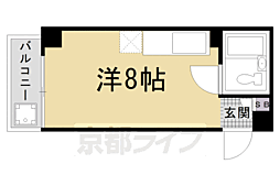 メゾン西院 ワンルームの間取図画像
