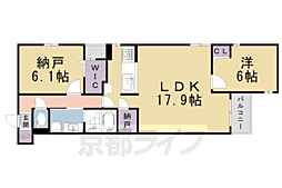 MaisondeBORO御所南 1SLDKの間取図画像