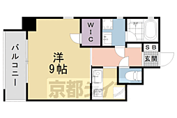 ハーモニアス西大路 1Kの間取図画像