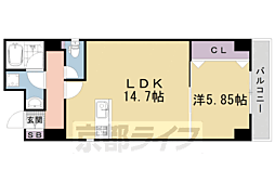 キンブリッジ壬生西院駅前 1LDKの間取図画像