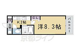 KDXレジデンス西大路 1Kの間取図画像