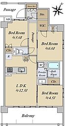 レーベン千種吹上AVANCA 2階3LDKの間取り