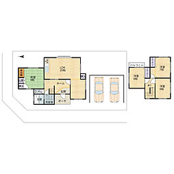 坂井市丸岡町八ケ郷　中古一戸建て 4LDKの間取り