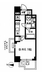 東京メトロ副都心線 新宿三丁目駅 徒歩6分の賃貸マンション 5階1Kの間取り