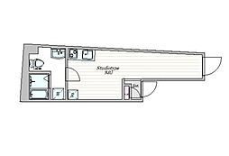 都営三田線 水道橋駅 徒歩5分の賃貸マンション 4階ワンルームの間取り