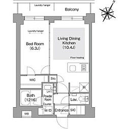 東京メトロ有楽町線 護国寺駅 徒歩4分の賃貸マンション 3階1LDKの間取り