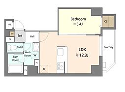 都営大江戸線 本郷三丁目駅 徒歩7分の賃貸マンション 10階1LDKの間取り