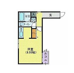 東京メトロ千代田線 乃木坂駅 徒歩8分の賃貸マンション 1階1Kの間取り