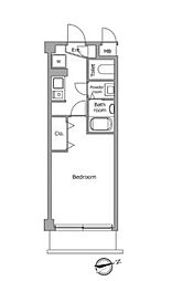 東京メトロ丸ノ内線 本郷三丁目駅 徒歩8分の賃貸マンション 3階1Kの間取り