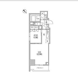都営大江戸線 本郷三丁目駅 徒歩7分の賃貸マンション 8階1LDKの間取り