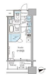 東京メトロ丸ノ内線 御茶ノ水駅 徒歩7分の賃貸マンション 10階ワンルームの間取り