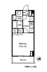 都営新宿線 曙橋駅 徒歩4分の賃貸マンション 1階1Kの間取り