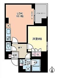 JR中央線 四ツ谷駅 徒歩11分の賃貸マンション 3階1LDKの間取り