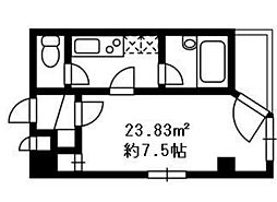 東京メトロ南北線 東大前駅 徒歩8分の賃貸マンション 4階1Kの間取り