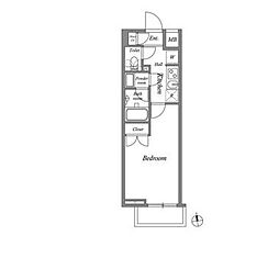 東京メトロ東西線 神楽坂駅 徒歩5分の賃貸マンション 2階1Kの間取り