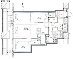 東京メトロ丸ノ内線 新宿御苑前駅 徒歩8分の賃貸マンション 38階2LDKの間取り
