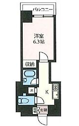 東京メトロ丸ノ内線 淡路町駅 徒歩4分の賃貸マンション 8階1Kの間取り