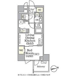 東京メトロ有楽町線 江戸川橋駅 徒歩8分の賃貸マンション 10階1LDKの間取り