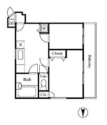 都営三田線 白山駅 徒歩3分の賃貸マンション 1階2DKの間取り