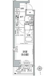都営新宿線 小川町駅 徒歩7分の賃貸マンション 2階1Kの間取り