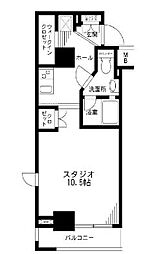 東京メトロ半蔵門線 神保町駅 徒歩2分の賃貸マンション 3階1Kの間取り