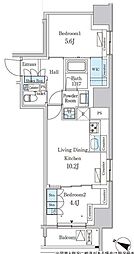 都営新宿線 神保町駅 徒歩4分の賃貸マンション 3階2LDKの間取り