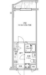 LUMEED飯田橋 1Kの間取図画像