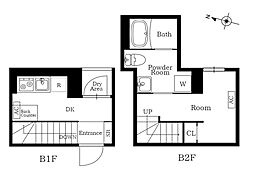 プレニーズ護国寺PREMIER 1DKの間取図画像