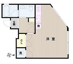 サニーサイドKIB ワンルームの間取図画像