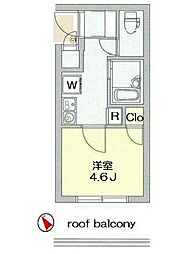 GrandVan目白台 1Kの間取図画像