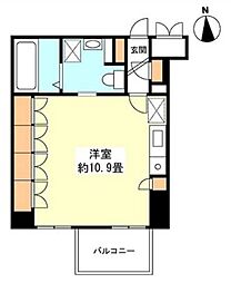 グランカーサ新宿御苑 ワンルームの間取図画像