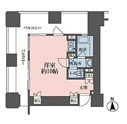 ルネ新宿御苑タワー ワンルームの間取図画像