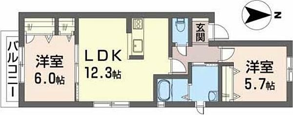 同じ建物の物件間取り写真 - ID:236002793060