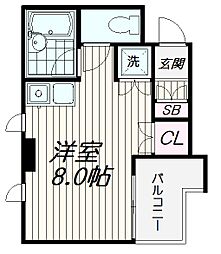 第一松栄ビル ワンルームの間取図画像
