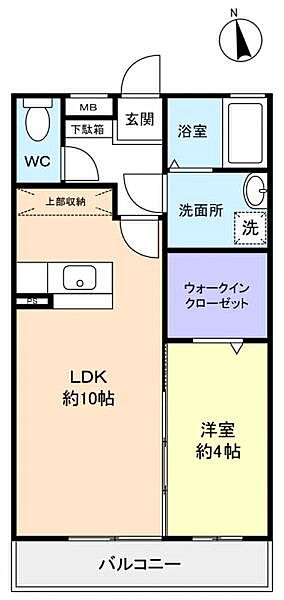 千葉県佐倉市上志津(賃貸アパート1LDK・2階・37.12㎡)の写真 その4