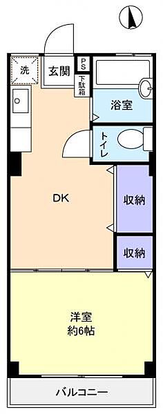 千葉県八千代市上高野(賃貸マンション1DK・2階・29.16㎡)の写真 その4