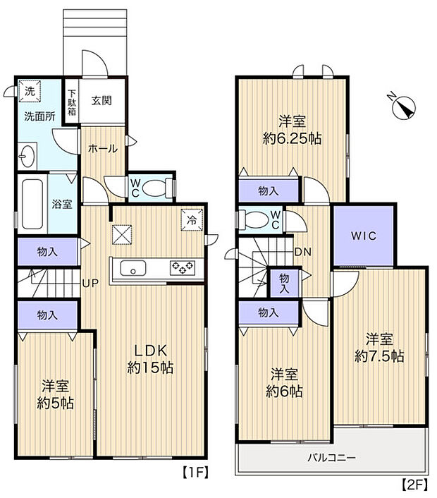 南西向き約15帖のLDKは、お庭からあたたかい光が入るくつろぎの空間