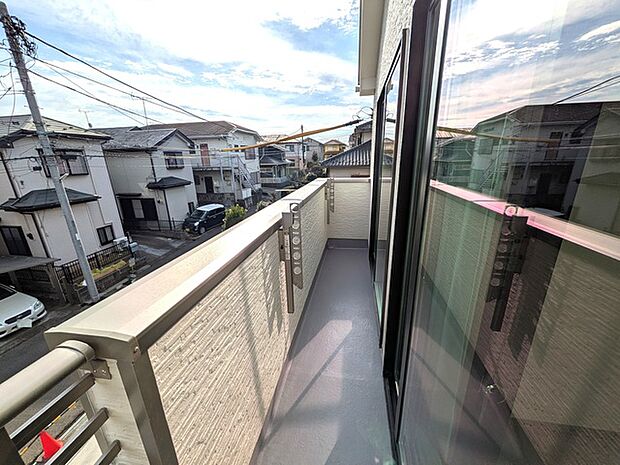 南向きのベランダ
