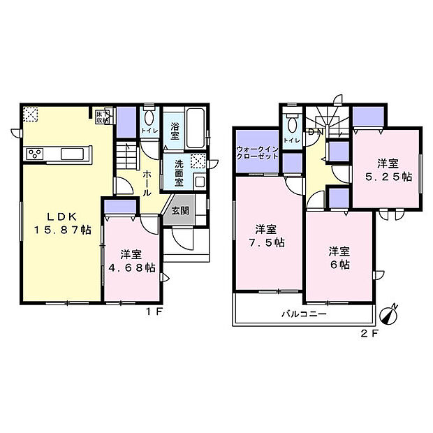 全室収納設備付きで荷物スッキリ！　室内をより広く使用できます