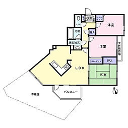 リーベスト勝田台エルベールの街C棟 3LDKの間取図画像