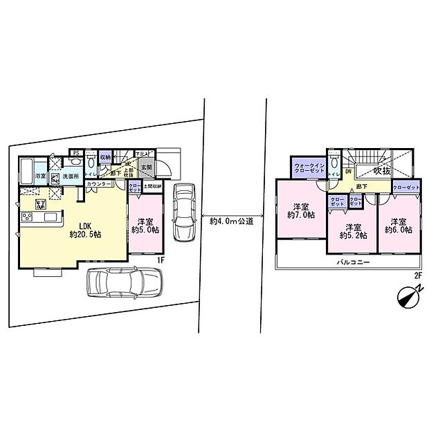 土間収納・WICなど各所に収納豊富な間取り