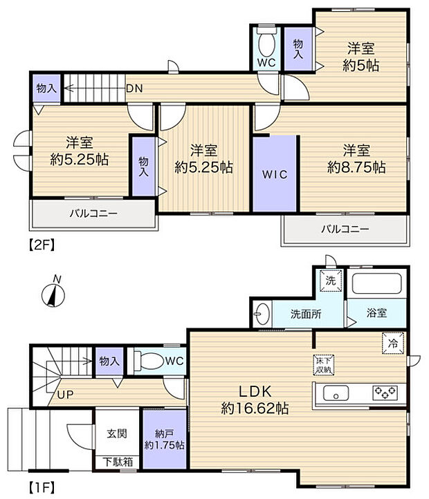 WICや納戸などの大型収納あり!