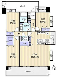 ウィズ勝田台 3LDKの間取図画像