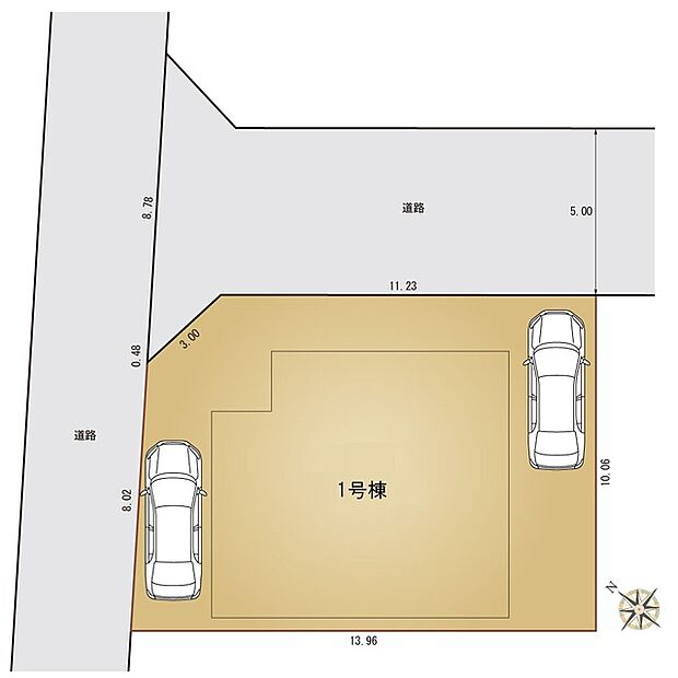全9区画の1号棟です