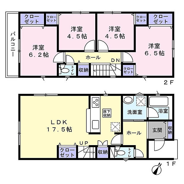 統一感を作りやすい洋室のみの4LDK